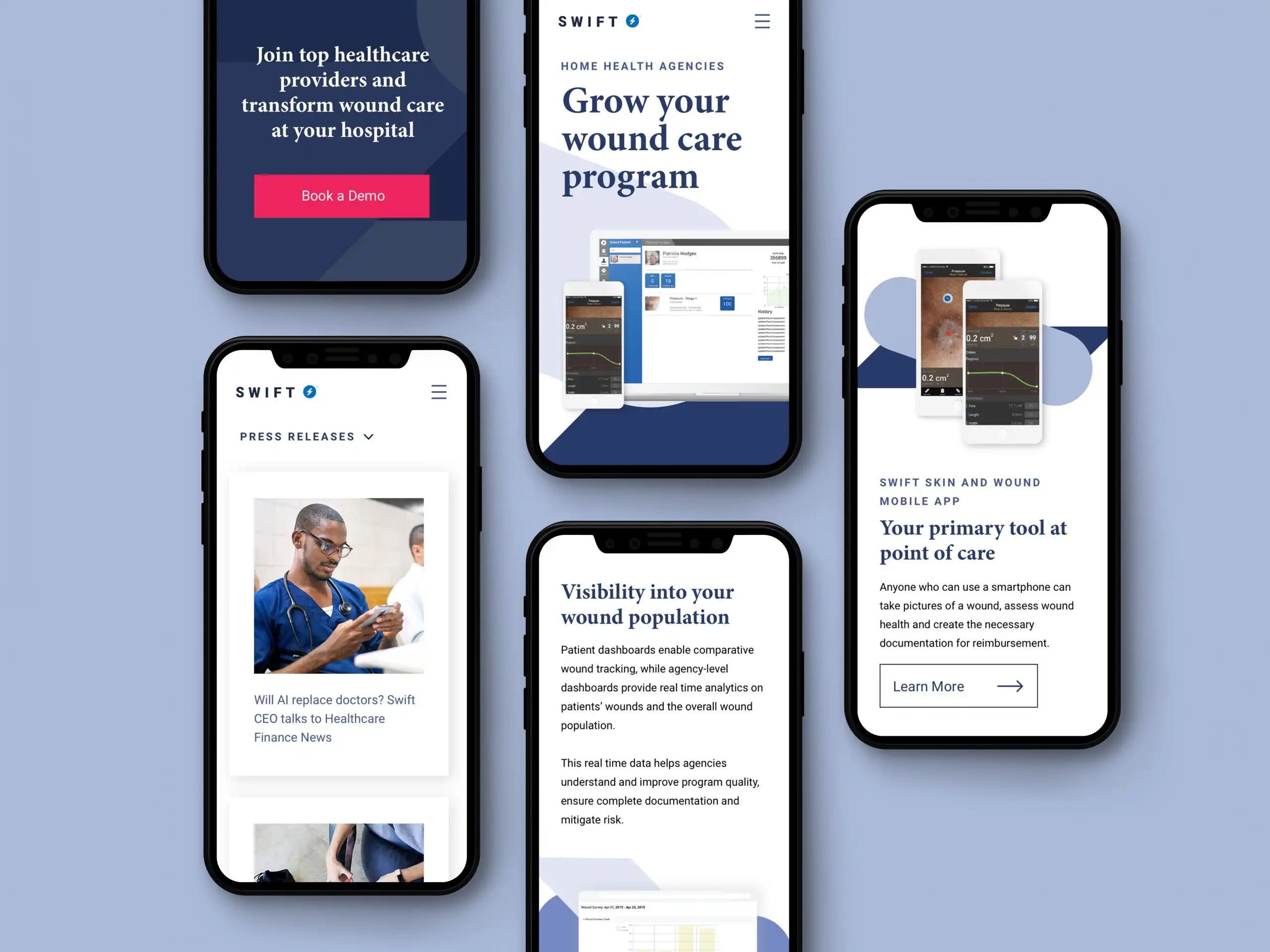 Swift Medical Mobile website
