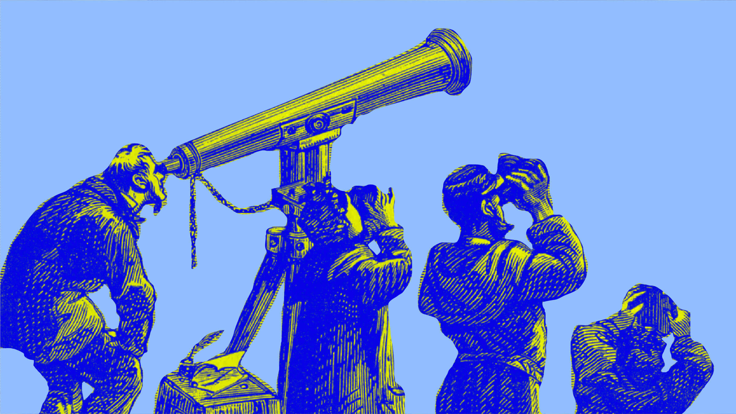 illustration of seafarers looking for a landmark